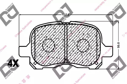 Комплект тормозных колодок DJ PARTS BP1065